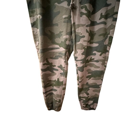 Gap Camo Jogger Pants M - Green & Grey Camo Print Drawstring Waist Elastic Cuffs - Picture 3 of 7